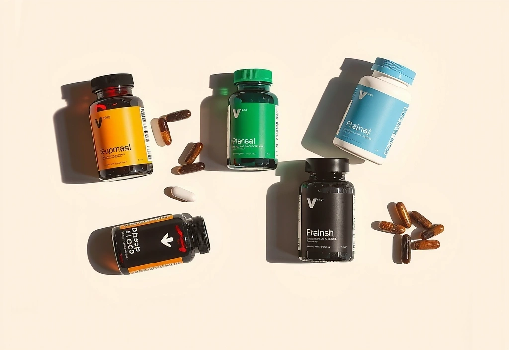 Przykładowe opakowania suplementów